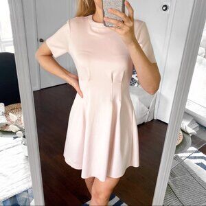 🍧 TOPSHOP BLUSH SHORT SLEEVE SKATER DRESS!